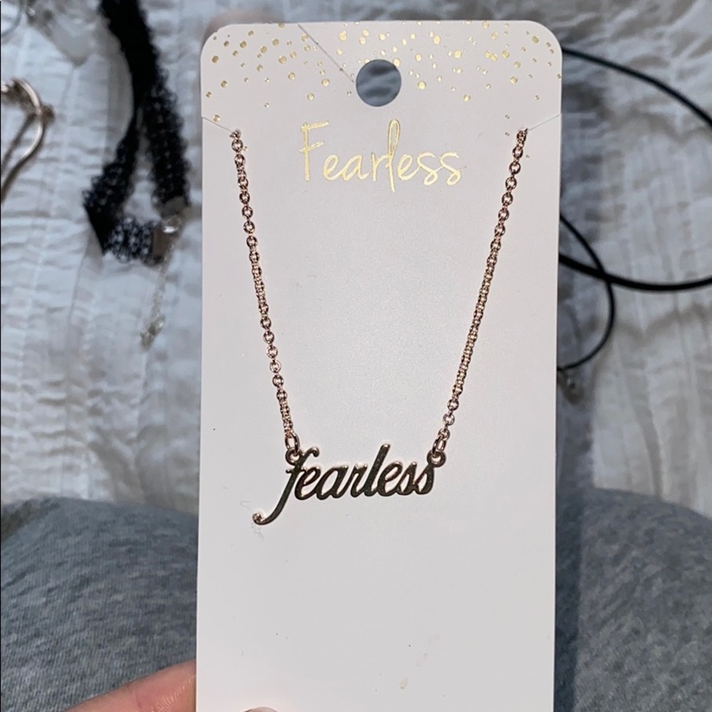 Rose Gold Fearless Necklace